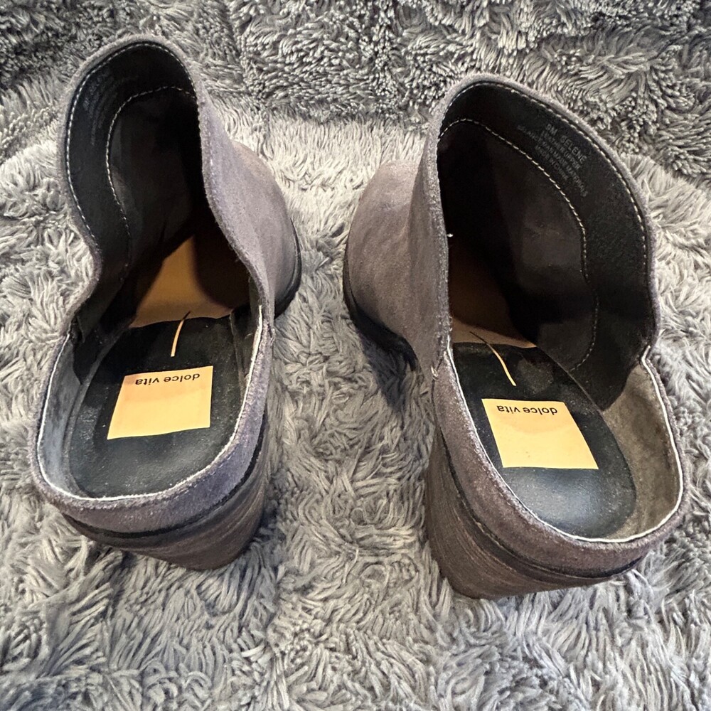 Dolce Vita Selene Women Sz. 9M Grey Slide On Mule/Bootie Heels Boots - Picture 7 of 14